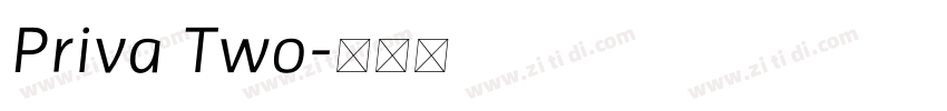 Priva Two字体转换